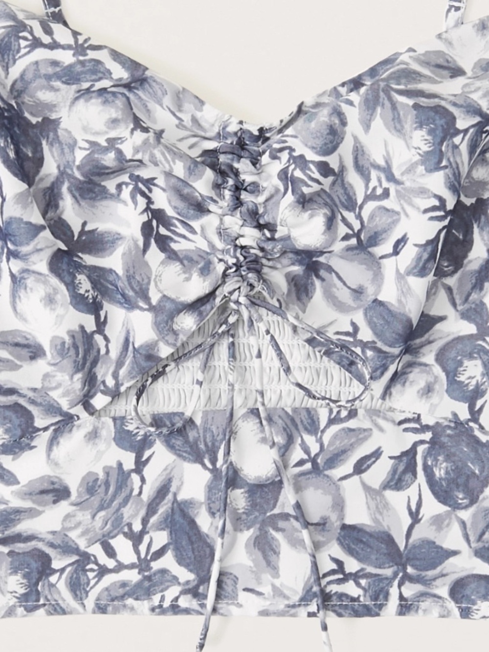 💙 Abercrombie Blue Cinched Front Cutout Crop Top 💙 - Picture 2 of 4